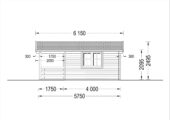 Gartenhaus aus Holz SABINE, 4x5.75 m, 16 m² + 7 m² Terrasse – Bild 8