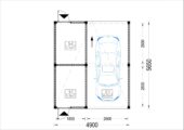 Carport  mit Schuppen und Seitenwand NOVA-F , 4.9x5.6 m – Bild 7