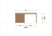 Carport  mit Schuppen und Seitenwand NOVA-F , 4.9x5.6 m – Bild 8
