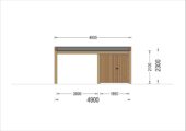Carport  mit Schuppen und Seitenwand NOVA-F , 4.9x5.6 m – Bild 10