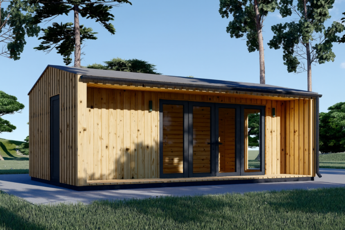 Gartenhaus TAURUS (34 mm + Holzverschalung), 7x4 m, 28 m² – Bild 2
