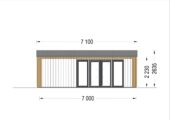 Gartenhaus TAURUS (34 mm + Holzverschalung), 7x4 m, 28 m² – Bild 9