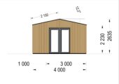 Gartenhaus TAURUS (34 mm + Holzverschalung), 7x4 m, 28 m² – Bild 10