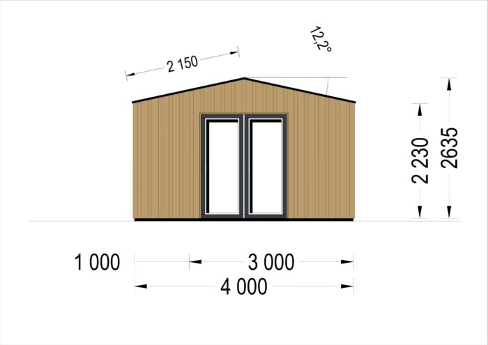 Gartenhaus TAURUS (34 mm + Holzverschalung), 7x4 m, 28 m² – Bild 10