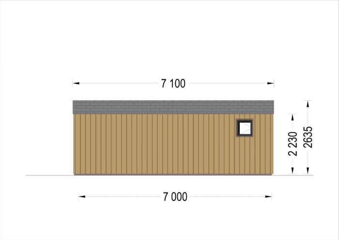 Gartenhaus TAURUS (34 mm + Holzverschalung), 7x4 m, 28 m² – Bild 6