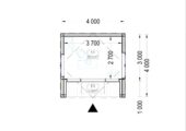 Gartenhaus TAURUS (34mm + Holzverschalung ), 4x4m, 16m² Isoliert – Bild 6