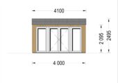 Gartenhaus TAURUS (34mm + Holzverschalung ), 4x4m, 16m² – Bild 7