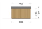 Gartenhaus TAURUS (34mm + Holzverschalung ), 4x4m, 16m² – Bild 9