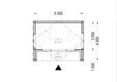 Gartenhaus TAURUS (34mm + Holzverschalung), 5x4m, 15m² Isoliert – Bild 7