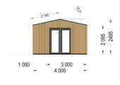 Gartenhaus TAURUS (34mm + Holzverschalung), 5x4m, 15m² Isoliert – Bild 9