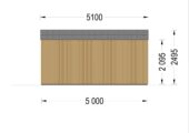 Gartenhaus TAURUS (34mm + Holzverschalung), 5x4m, 15m² Isoliert – Bild 5