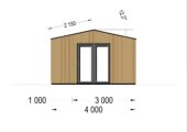 Gartenhaus TAURUS (34mm + Holzverschalung), 5,5x4m, 16,5m² – Bild 9