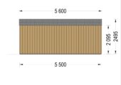 Gartenhaus TAURUS (34mm + Holzverschalung), 5,5x4m, 16,5m² – Bild 5