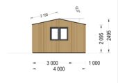 Gartenhaus TAURUS (34mm + Holzverschalung), 5,5x4m, 16,5m² – Bild 6