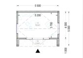 Gartenhaus TAURUS (34mm + Holzverschalung), 5,5x5 m, 22 m² Isoliert – Bild 6