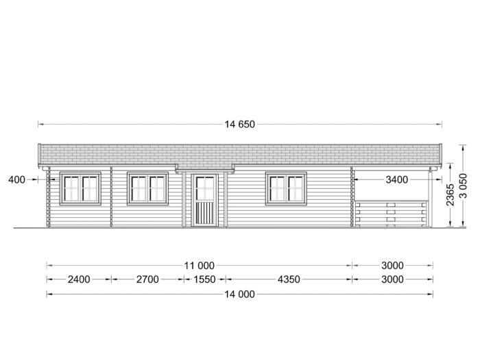 Blockbohlenhaus TRAUNSEE (44+44 mm) · 50 m² · Extra Isoliert – Bild 8