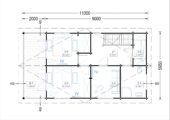 Blockbohlenhaus TURIN (66 mm) Isoliert, 100 m² + 20m² Terrasse – Bild 8