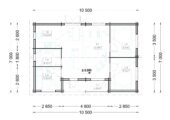 Blockbohlenhaus ULRICH (44+44 mm) · 70 m² · Isoliert – Bild 8