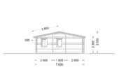 Blockbohlenhaus ULRICH (44+44 mm) · 70 m² · Isoliert – Bild 7