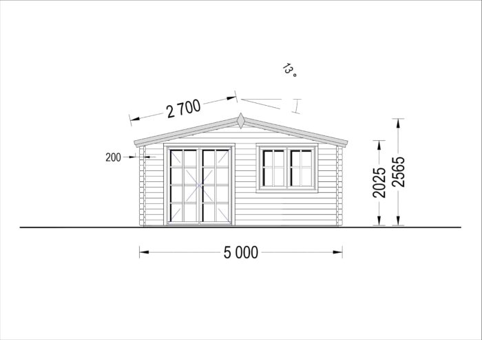 Gartenhaus WIEN 5x3 m, 15 m² – Bild 6