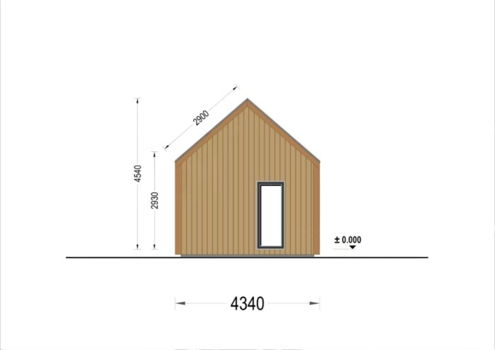 Wohnhaus ADRIAN (Isoliert, 66 mm + Holzverschalung), 41 m² – Bild 7