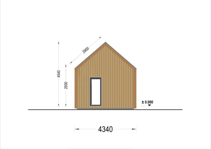 Wohnhaus ADRIAN (Isoliert, 66 mm + Holzverschalung), 41 m² – Bild 6
