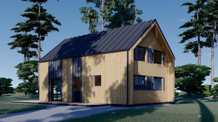 Holzhaus AUSTRIA ( 66mm + Holzverschalung, Isoliert), 81m² – Bild 5