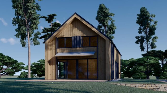 Holzhaus ALPINA(66 mm + Holzverschalung Isoliert ), 120 m² – Bild 2