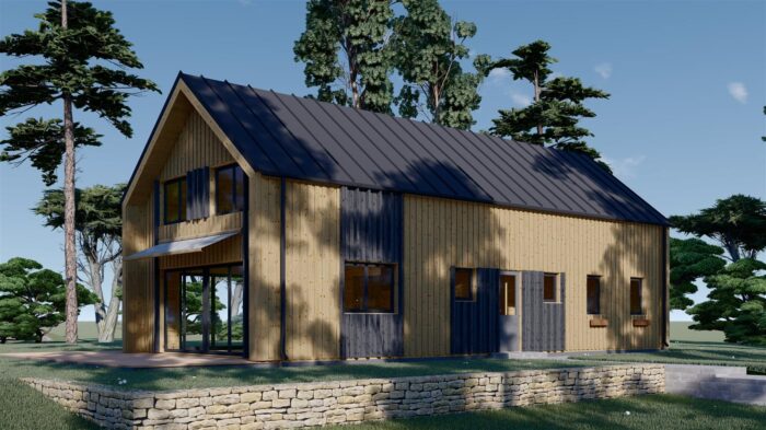 Holzhaus ALPINA(66 mm + Holzverschalung Isoliert ), 120 m² – Bild 3