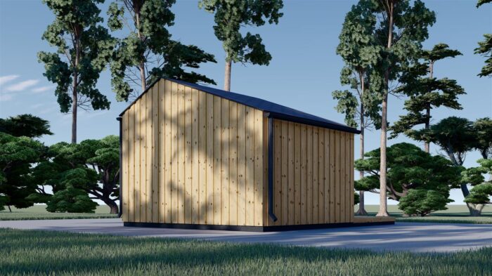 Gartenhaus ANTONIA (34 mm + Holzverschalung), 4×3 m, 12 m² – Isoliert – Bild 3