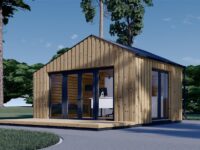 Gartenhaus ANTONIA (34 mm + Holzverschalung) – isoliert, 5×4 m, 20 m²