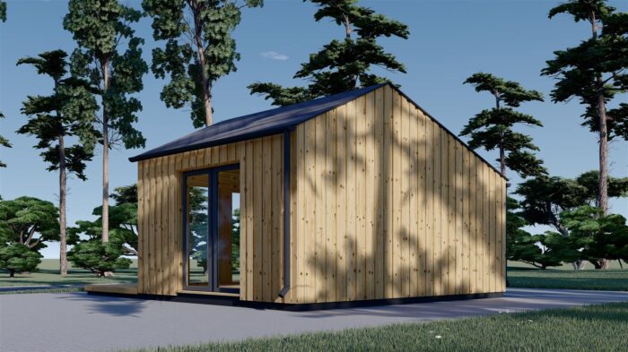 Gartenhaus ANTONIA (34 mm + Holzverschalung) – isoliert, 5×4 m, 20 m² – Bild 4