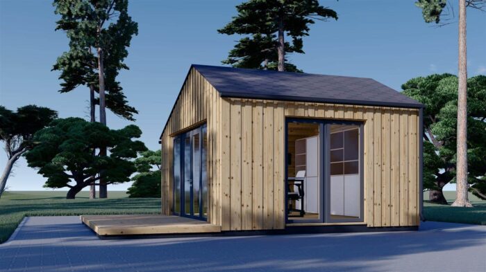 Gartenhaus ANTONIA (34 mm + Holzverschalung) – isoliert, 5×4 m, 20 m² – Bild 5