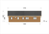 Blockbohlenhaus BERNAU Isoliert, 66 mm + Holzverschalung), 94 m² – Bild 7