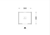 Gartenhaus BRITA 3x3m, 9m² – Bild 6