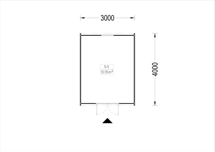 Gartenhaus BRITA 3x4 m, 9 m² – Bild 7
