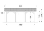 Carport aus Holz CLASSIC · 3 × 6 m · 18 m² – Bild 10