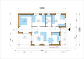 Holzwohnhaus LEIBNITZ (Isoliert, 66 mm + Holzverschalung), 70 m² – Bild 2