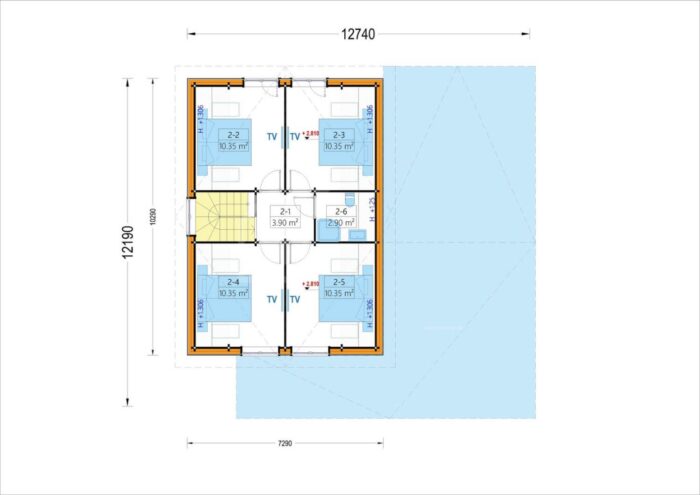 Holzhaus Klagenfurt (PREMIUM Isoliert, 66 mm + Holzverschalung), 150 m² – Bild 4