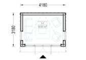 Gartenhaus EMIL (34mm + Holzverschalung ), 4x3m, 12m² – Bild 7