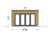 Gartenhaus EMIL (34mm + Holzverschalung ), 4x3m, 12m² – Bild 8