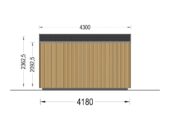 Gartenhaus EMIL (34mm + Holzverschalung ), 4x3m, 12m² – Bild 10