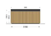 Gartenhaus EMIL (34mm + Holzverschalung ), 5x4m, 20m² – Bild 10