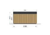 Gartenhaus EMIL (34mm + Holzverschalung ), 5x5m, 25m² – Bild 8