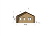 Holzhaus ROMAN(Isoliert, 66 mm + Holzverschalung), 93 m² – Bild 9