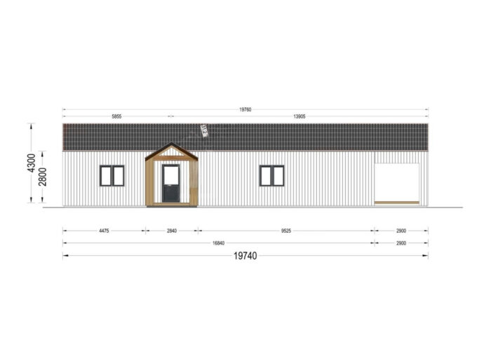 Holzwohnhaus TAUERN (Isoliert, 66 mm + Holzverschalung), 127 m² – Bild 11