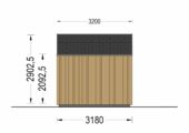 Gartenhaus ANTONIA (34 mm + Holzverschalung), 4×3 m, 12 m² – Isoliert – Bild 8