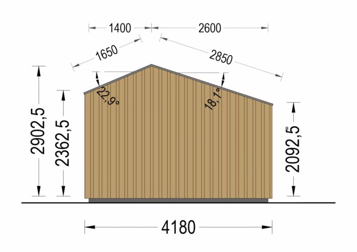 Gartenhaus ANTONIA (34 mm + Holzverschalung), 4×3 m, 12 m² – Isoliert – Bild 9