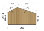 Gartenhaus ANTONIA (34mm + Holzverschalung ), 5x3m, 15m² – Bild 9