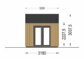 Gartenhaus ANTONIA (34mm + Holzverschalung ), 5x3m, 15m² – Bild 10